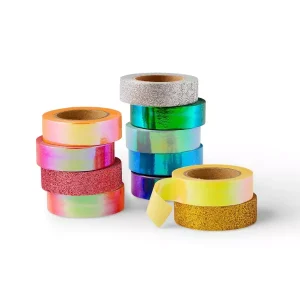 1 11pk Bright Glitter Washi Tape