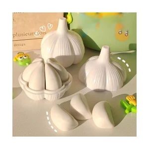 1 2-pcs Kawaii Lovely Garlic Rubber Eraser Lovely Garlic Shaped Funny Creative Eraser Funny Desk Decor Student Stationery & Back to School
