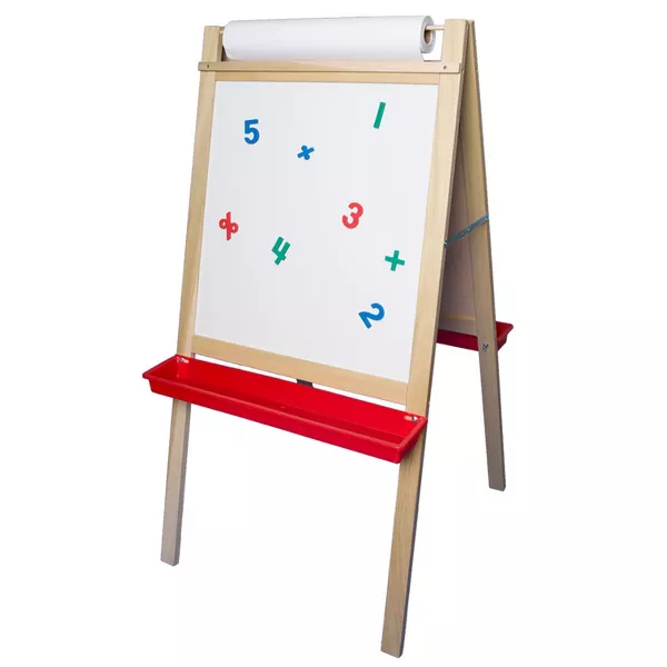 Deluxe Magnetic Paper Roll Easel, Dry Erase/Black Chalk - 图片 3