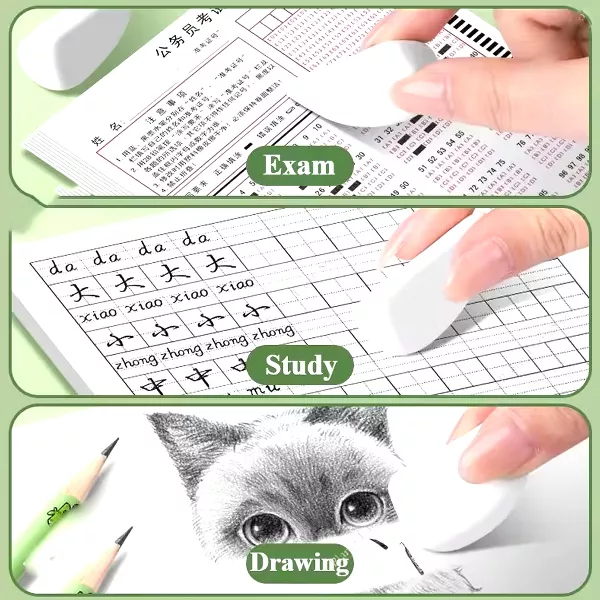 2-pcs Kawaii Lovely Garlic Rubber Eraser Lovely Garlic Shaped Funny Creative Eraser Funny Desk Decor Student Stationery & Back to School - 图片 4